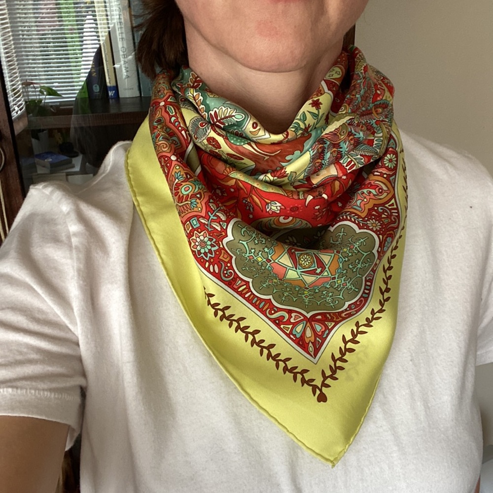 Authentic Hermès silk scarf, Aux Portes du Palais
